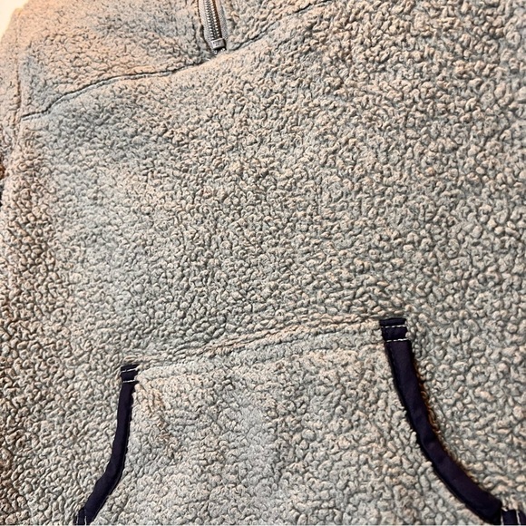 Boys Size 7 Lightening Bug Gray Quarter Zip Pullover Jacket Pockets Jumper - Picture 2 of 6